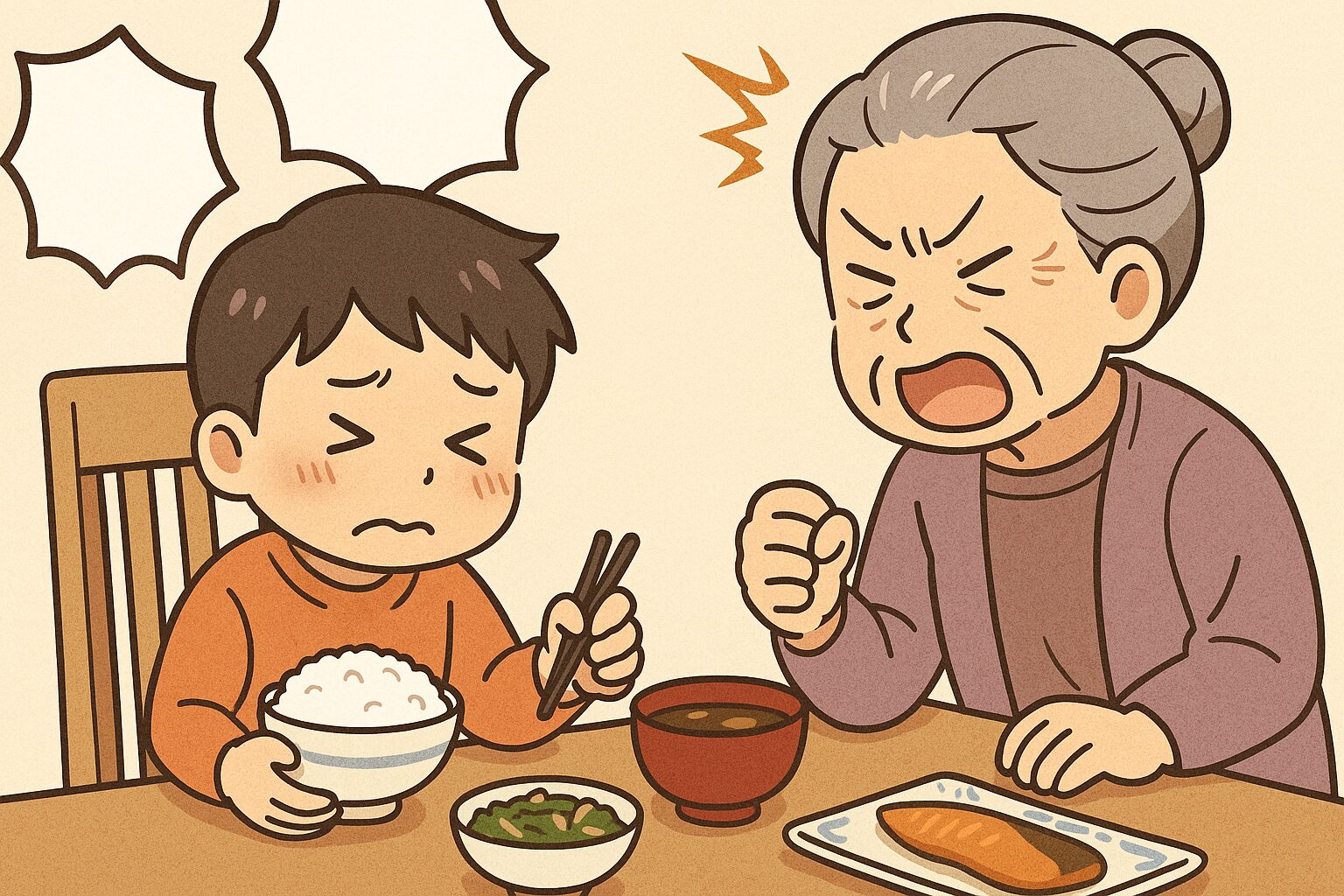 ご飯を食べる際の説教を避ける処方術