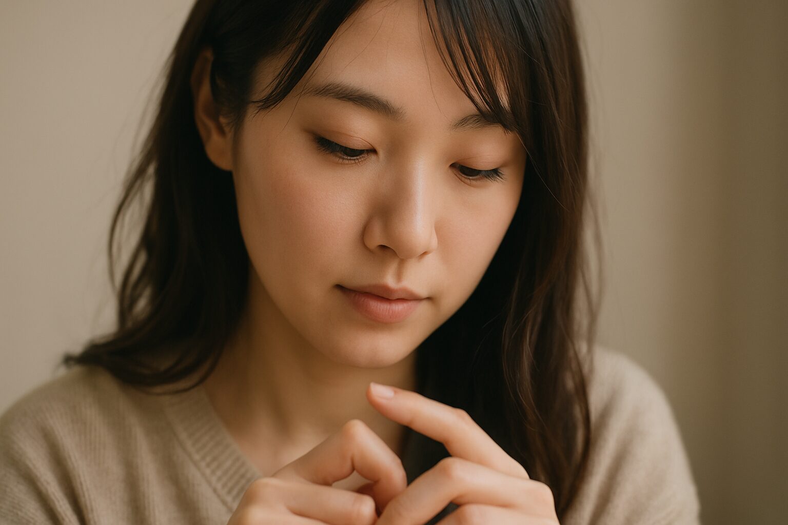 自分の指を見る時：隠された意味