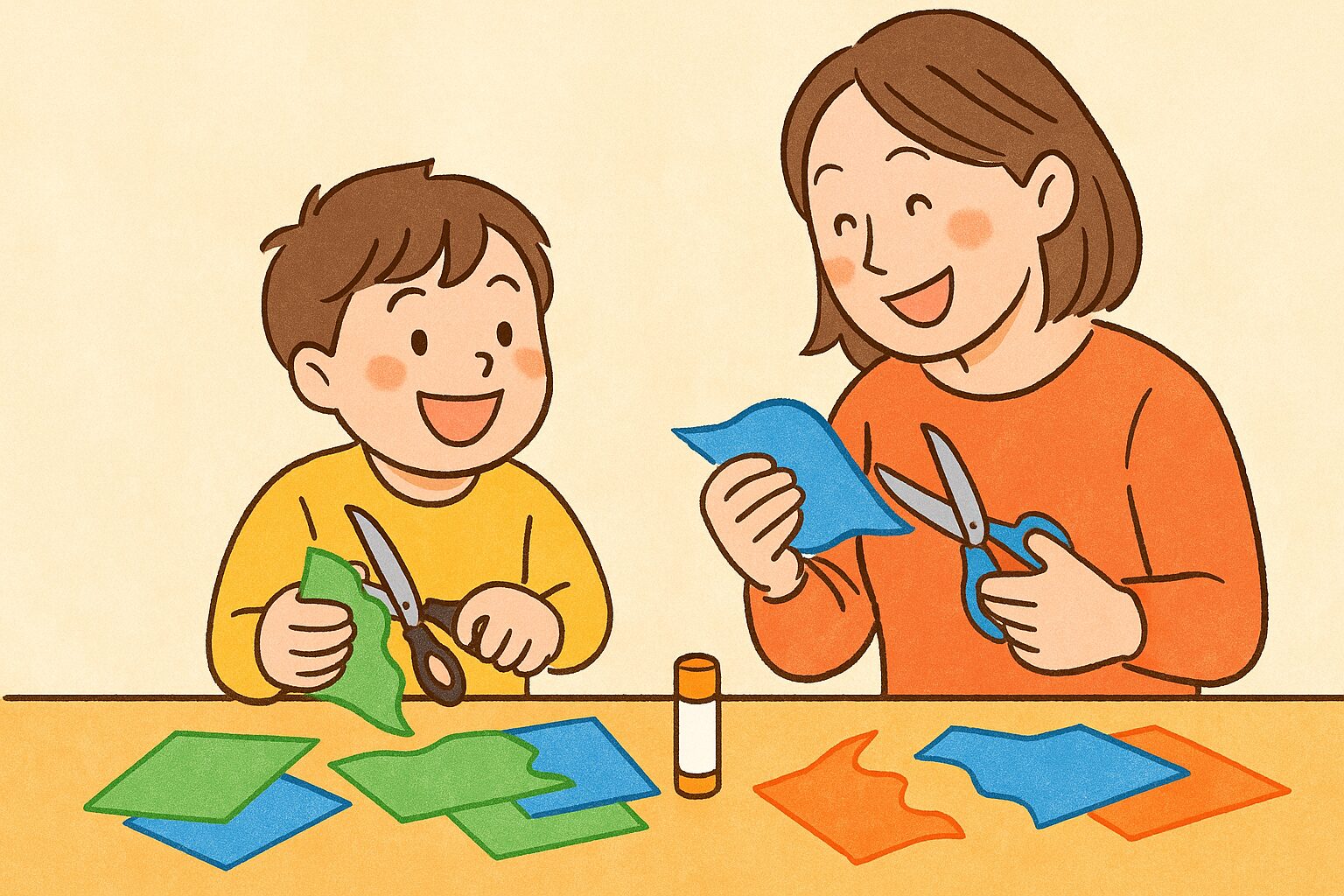 左利きハサミを大人と共用する注意