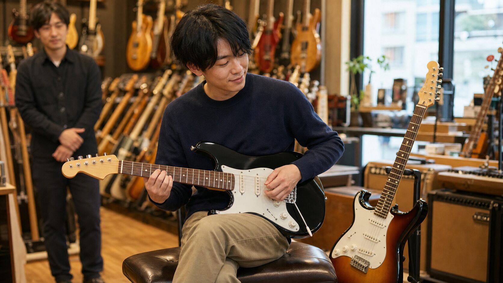 左利きは右用ギターと左用、どっちで始める